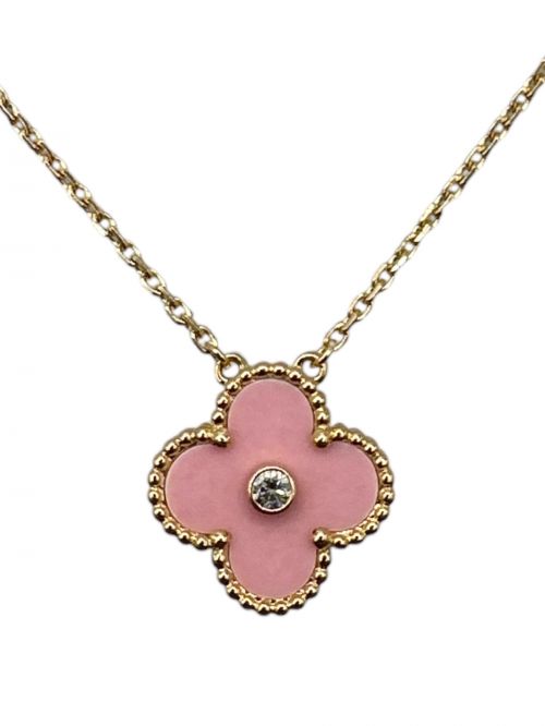 VAN CLEEF & ARPELS（ヴァンクリーフ＆アーペル）VAN CLEEF & ARPELS (ヴァンクリーフ＆アーペル) 1Pダイヤヴィンテージアルハンブラネックレス 2015年クリスマス限定の古着・服飾アイテム