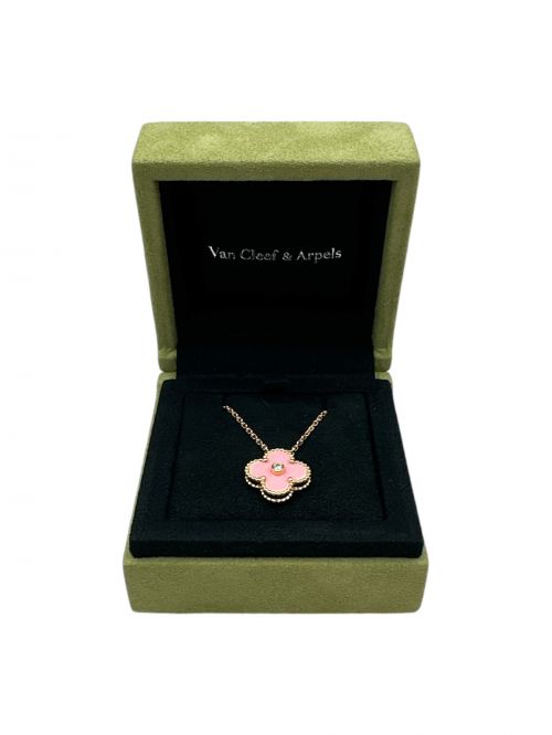 VAN CLEEF & ARPELS（ヴァンクリーフ＆アーペル）VAN CLEEF & ARPELS (ヴァンクリーフ＆アーペル) 1Pダイヤヴィンテージアルハンブラネックレス 2015年クリスマス限定の古着・服飾アイテム
