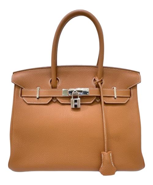HERMES（エルメス）HERMES (エルメス) バーキン 30/シルバー金具/ゴールド/T刻印:2015年 ゴールド×シルバー金具 サイズ:30の古着・服飾アイテム