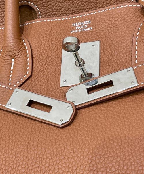 HERMES（エルメス）HERMES (エルメス) バーキン 30/シルバー金具/ゴールド/T刻印:2015年 ゴールド×シルバー金具 サイズ:30の古着・服飾アイテム