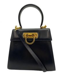 Salvatore Ferragamo（サルヴァトーレ フェラガモ）の古着「ガンチーニ2WAYバッグ」｜ネイビー