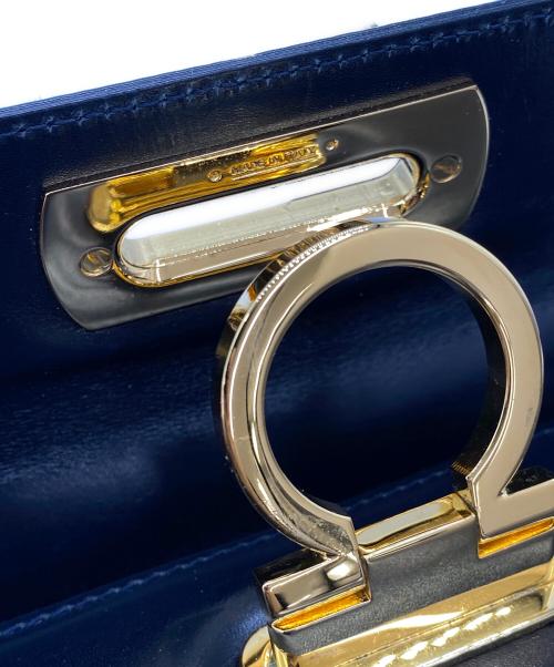 Salvatore Ferragamo（サルヴァトーレ フェラガモ）Salvatore Ferragamo (サルヴァトーレ フェラガモ) ガンチーニ2WAYバッグ ネイビーの古着・服飾アイテム