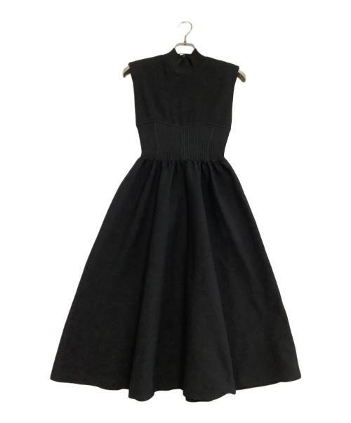 CELFORD（セルフォード）CELFORD (セルフォード) コルセットデザインニットワンピース ブラック サイズ:36の古着・服飾アイテム