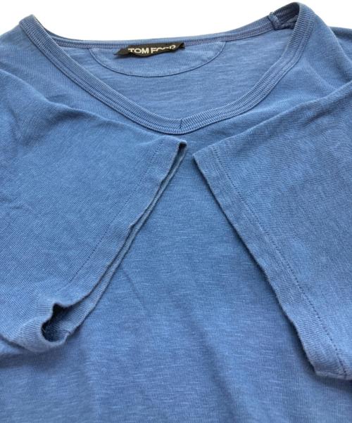 TOM FORD（トムフォード）TOM FORD (トムフォード) VネックTシャツ ブルー サイズ:50の古着・服飾アイテム