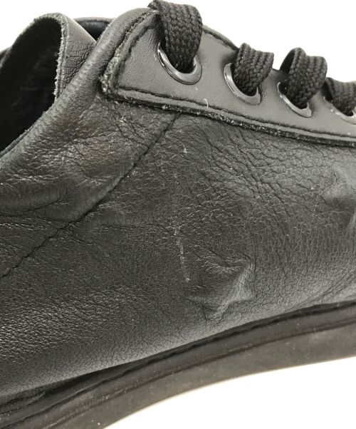 D.A.T.E.（デイト）D.A.T.E. (デイト) スターエンボスレザースニーカー ブラック サイズ:27の古着・服飾アイテム