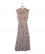 Snidelスナイデル）の古着「Sustainableフリルプリントワンピース」｜ピンク