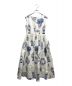 SEVEN TEN by MIHO KAWAHITO (セブン テン バイ ミホ カワヒト) ブルーアンドホワイトプリントドレス ブルー×ホワイト サイズ:M：26000円