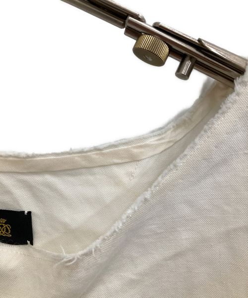 DRAWER（ドゥロワー）DRAWER (ドゥロワー) 半袖ブラウス ホワイト サイズ:38の古着・服飾アイテム