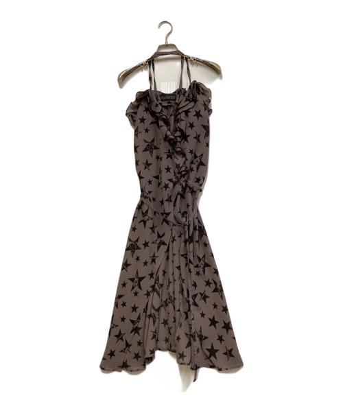 hysterics（ヒステリックス）hysterics (ヒステリックス) ガールプリントカシュクールワンピース グレー サイズ:SIZE Freeの古着・服飾アイテム