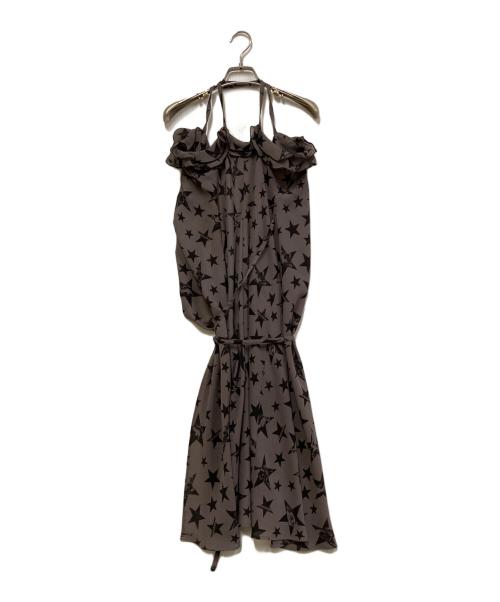 hysterics（ヒステリックス）hysterics (ヒステリックス) ガールプリントカシュクールワンピース グレー サイズ:SIZE Freeの古着・服飾アイテム