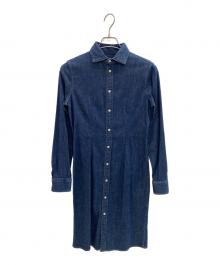 POLO RALPH LAUREN（ポロ・ラルフローレン）の古着「ストレッチデニム シャツドレス」｜インディゴ