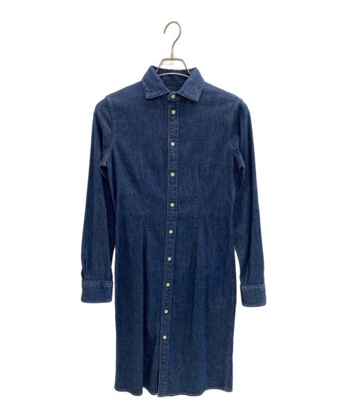 POLO RALPH LAUREN（ポロ・ラルフローレン）POLO RALPH LAUREN (ポロ・ラルフローレン) ストレッチデニム シャツドレス インディゴ サイズ:SIZE 4 未使用品の古着・服飾アイテム