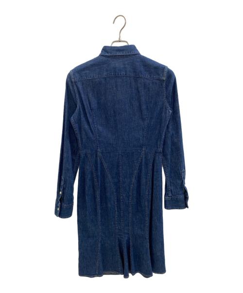 POLO RALPH LAUREN（ポロ・ラルフローレン）POLO RALPH LAUREN (ポロ・ラルフローレン) ストレッチデニム シャツドレス インディゴ サイズ:SIZE 4 未使用品の古着・服飾アイテム