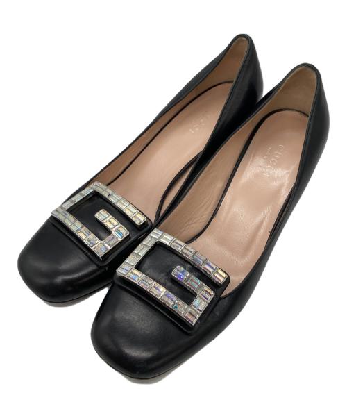 GUCCI（グッチ）GUCCI (グッチ) パンプス ブラック サイズ:37の古着・服飾アイテム