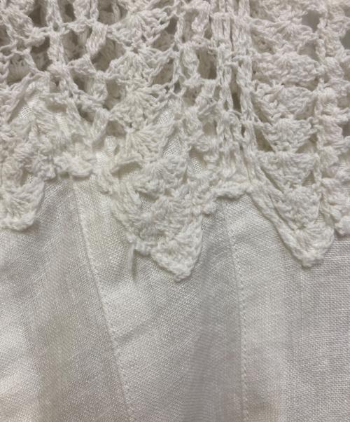 cardo fabrica（カルドファブリカ）cardo fabrica (カルドファブリカ) ヨークかぎ針編みワンピース ホワイト サイズ:SIZE Freeの古着・服飾アイテム