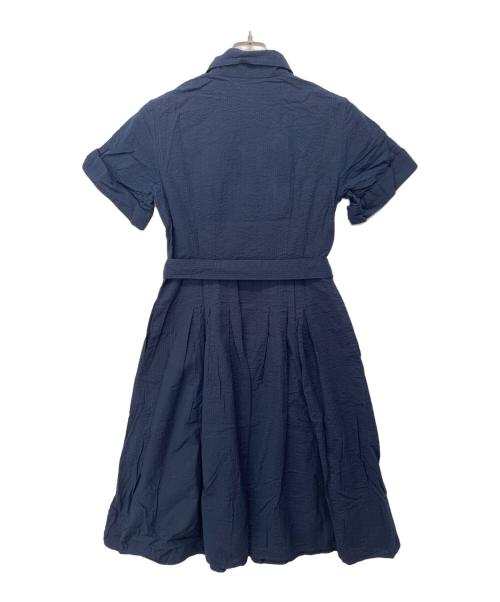 BROOKS BROTHERS（ブルックスブラザーズ）BROOKS BROTHERS (ブルックスブラザーズ) コットンシアサッカーショートスリーブシャツドレス ネイビーの古着・服飾アイテム