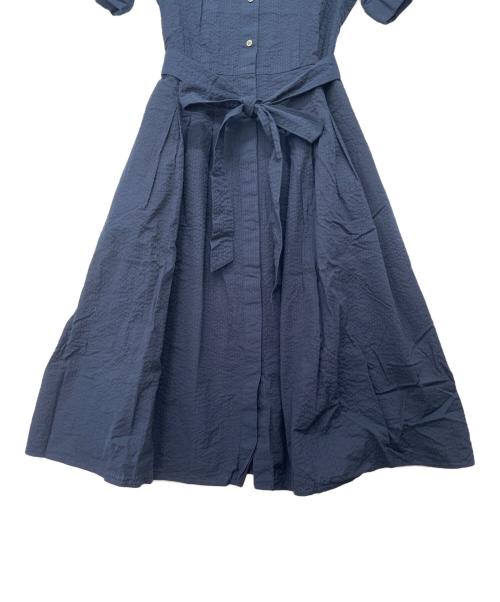 BROOKS BROTHERS（ブルックスブラザーズ）BROOKS BROTHERS (ブルックスブラザーズ) コットンシアサッカーショートスリーブシャツドレス ネイビーの古着・服飾アイテム