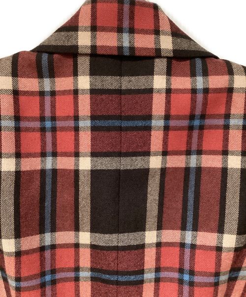 Vivienne Westwood RED LABEL（ヴィヴィアンウエストウッドレッドレーベル）Vivienne Westwood RED LABEL (ヴィヴィアンウエストウッドレッドレーベル) Tartan Check Love Jacket Setup（タータンチェックラブジャケットセットアップ） レッド サイズ:3の古着・服飾アイテム