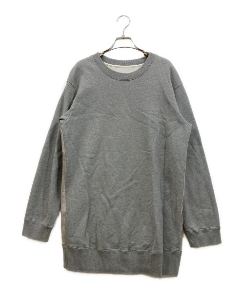 MM6 Maison Margiela（エムエムシックスメゾンマルジェラ）MM6 Maison Margiela (エムエムシックスメゾンマルジェラ) バック切り替えクルーネックスウェット ライトグレー サイズ:Mの古着・服飾アイテム
