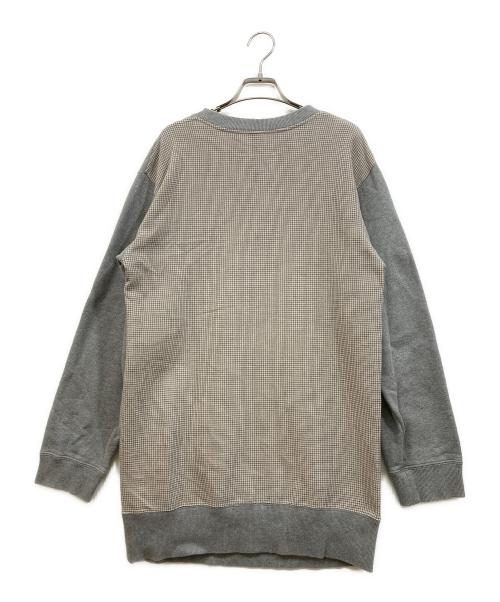 MM6 Maison Margiela（エムエムシックスメゾンマルジェラ）MM6 Maison Margiela (エムエムシックスメゾンマルジェラ) バック切り替えクルーネックスウェット ライトグレー サイズ:Mの古着・服飾アイテム