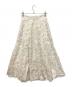 NOLLEY'S (ノーリース) ウォッシャブルカットジャガードフレアスカート ホワイト サイズ:36：5000円