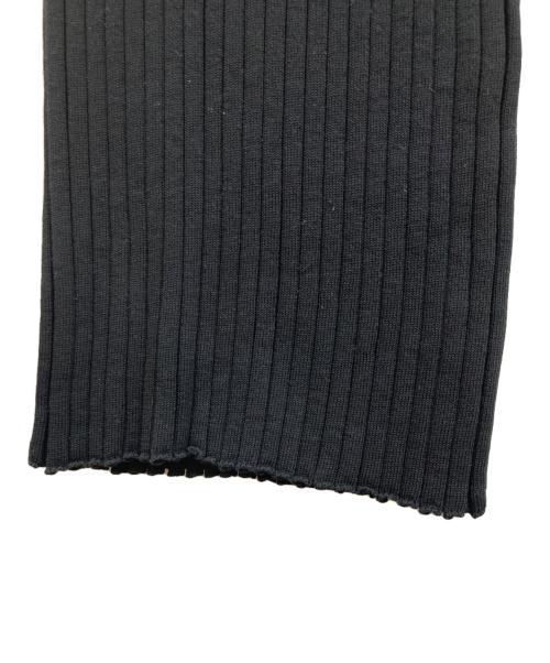HYKE（ハイク）HYKE (ハイク) WIDE RIBBED SWEATER PANTS ブラック サイズ:2の古着・服飾アイテム