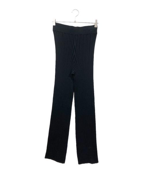 HYKE（ハイク）HYKE (ハイク) WIDE RIBBED SWEATER PANTS ブラック サイズ:2の古着・服飾アイテム