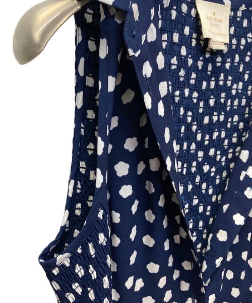 Kate Spade（ケイトスペード）Kate Spade (ケイトスペード) ノースリーブワンピース ネイビー サイズ:2の古着・服飾アイテム