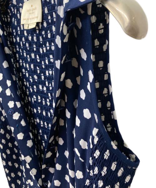 Kate Spade（ケイトスペード）Kate Spade (ケイトスペード) ノースリーブワンピース ネイビー サイズ:2の古着・服飾アイテム