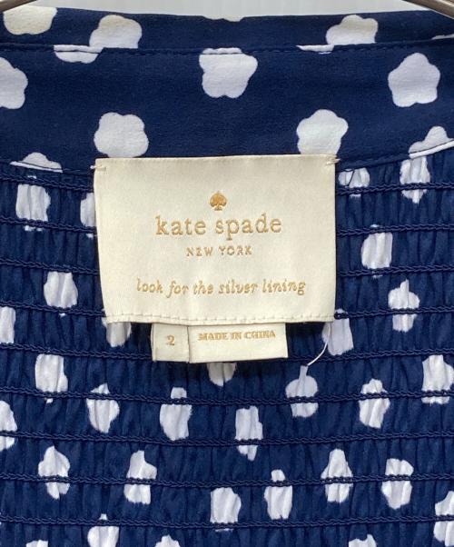 Kate Spade（ケイトスペード）Kate Spade (ケイトスペード) ノースリーブワンピース ネイビー サイズ:2の古着・服飾アイテム