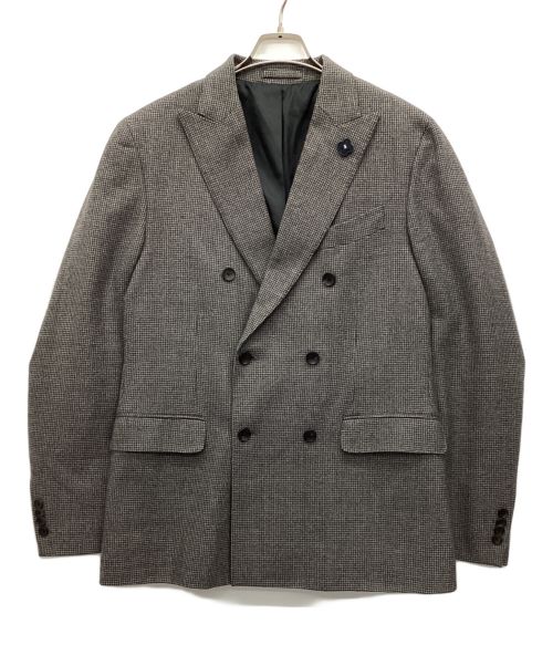LARDINI（ラルディーニ）LARDINI (ラルディーニ) ダブルジャケット グレー サイズ:52(XL)の古着・服飾アイテム