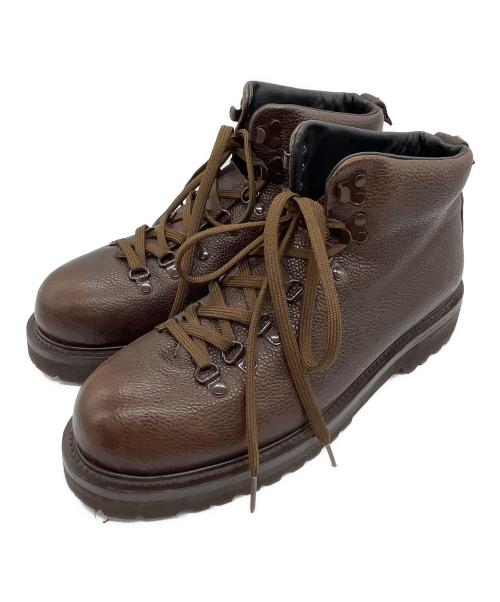 W.H（ダブルエイチ）W.H (ダブルエイチ) ラスティカーフ マウンテンブーツ ブラウン サイズ:9.5の古着・服飾アイテム