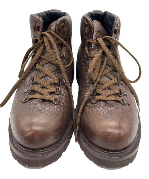 W.H（ダブルエイチ）W.H (ダブルエイチ) ラスティカーフ マウンテンブーツ ブラウン サイズ:9.5の古着・服飾アイテム