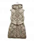 Max Mara The Cubeマックスマーラ ザ キューブ）の古着「テクニカルロングダウンベスト」｜ベージュ