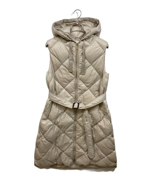 Max Mara The Cube（マックスマーラ ザ キューブ）Max Mara The Cube (マックスマーラ ザ キューブ) テクニカルロングダウンベスト ベージュ サイズ:34の古着・服飾アイテム