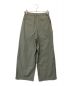 BEAUTY&YOUTH (ビューティーアンドユース) コットンナイロン ワイドタックパンツ カーキ サイズ:SIZE M：5000円