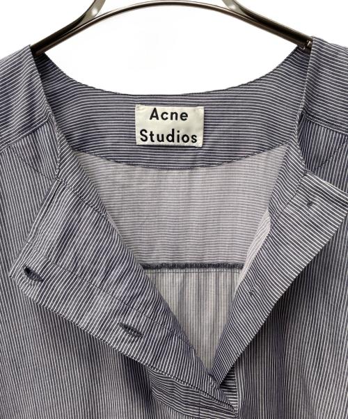 Acne studios（アクネ ストゥディオズ）ACNE STUDIOS (アクネ ストゥディオズ) ストライプワンピース ネイビー サイズ:36の古着・服飾アイテム