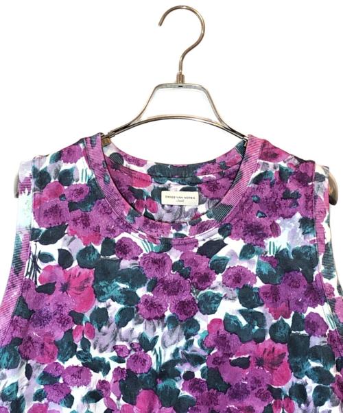 DRIES VAN NOTEN（ドリスヴァンノッテン）DRIES VAN NOTEN (ドリスヴァンノッテン) ノースリーブロングスウェット パープル サイズ:Smallの古着・服飾アイテム