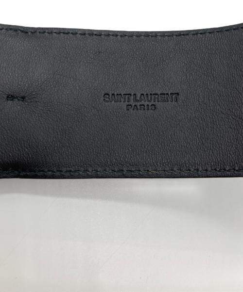 Saint Laurent Paris（サンローランパリ）Saint Laurent Paris (サンローランパリ) 2連 スタッズ レザー ブレスレット ブラックの古着・服飾アイテム