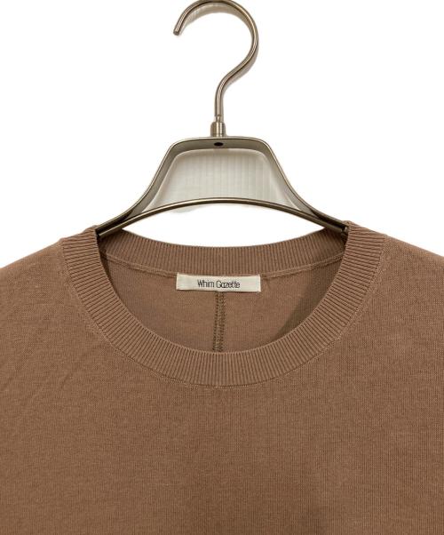 Whim Gazette（ウィムガゼット）Whim Gazette (ウィムガゼット) ニットノースリフレアワンピース ブラウン サイズ:SIZE Freeの古着・服飾アイテム