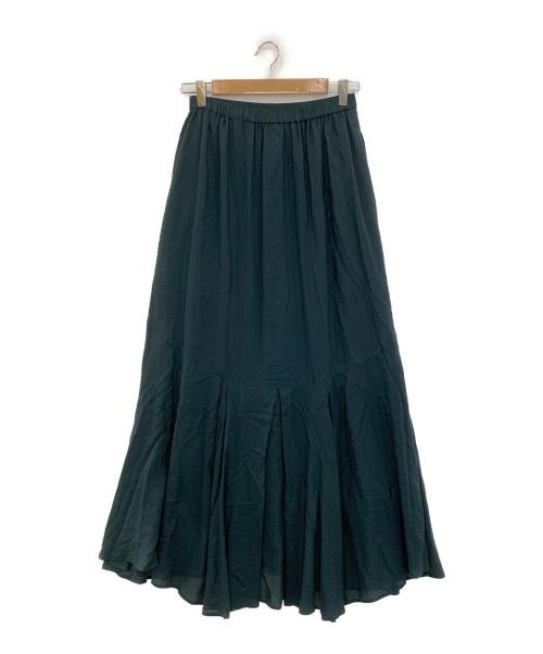enrica（エンリカ）enrica (エンリカ) コットンシルクマキシスカート グリーン サイズ:-の古着・服飾アイテム