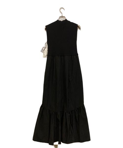 emmi atelier（エミアトリエ）emmi atelier (エミアトリエ) ニットドッキングティアードワンピース ブラック サイズ:SIZE 1 未使用品の古着・服飾アイテム