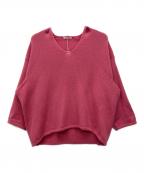 house of lotusハウスオブロータス）の古着「カシミヤＶネックニット」｜ピンク
