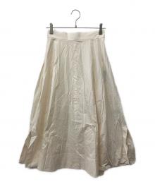PLAIN PEOPLE（プレインピープル）の古着「フレアバンディングスカート」｜アイボリー