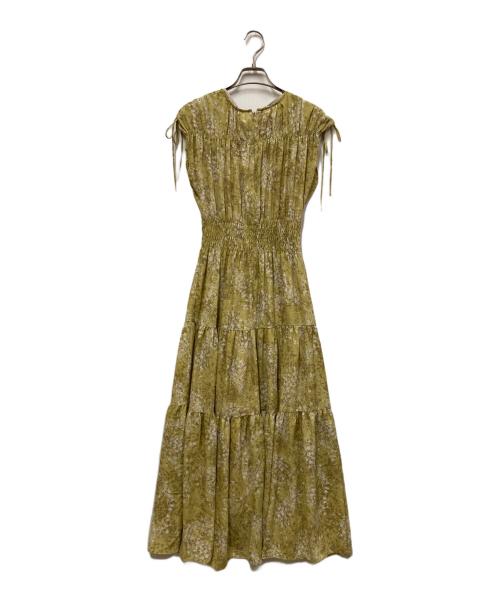 FRAY ID（フレイ アイディー）FRAY ID (フレイ アイディー) ブーケプリントワンピース イエロー サイズ:SIZE 1の古着・服飾アイテム