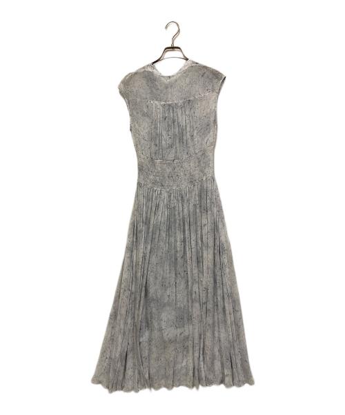 FRAY ID（フレイ アイディー）FRAY ID (フレイ アイディー) ラインアートシフォンワンピース グレー サイズ:SIZE 1の古着・服飾アイテム