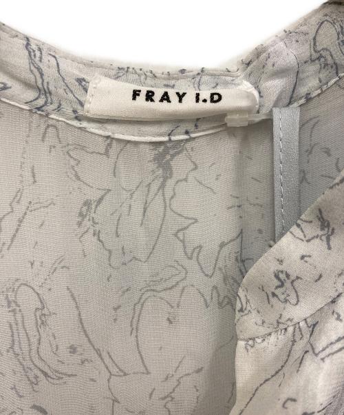 FRAY ID（フレイ アイディー）FRAY ID (フレイ アイディー) ラインアートシフォンワンピース グレー サイズ:SIZE 1の古着・服飾アイテム