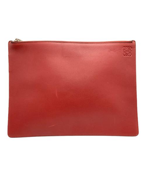 LOEWE（ロエベ）LOEWE (ロエベ) クラッチバッグ レッドの古着・服飾アイテム