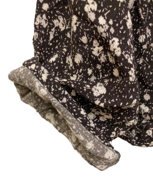 FRAY ID（フレイ アイディー）FRAY ID (フレイ アイディー) ビスコースプリントカシュクールワンピース ブラック サイズ:SIZE 0の古着・服飾アイテム