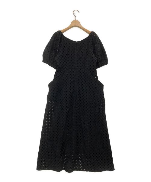 JILL STUART（ジルスチュアート）JILL STUART (ジルスチュアート) コットンローンエンブロイダリーワンピース ブラック サイズ:2の古着・服飾アイテム